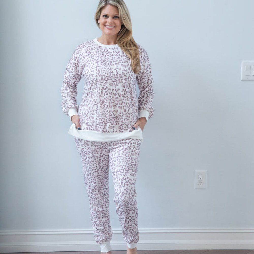 Lazy Leopard Drawstring Joggers